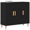 vidaXL Sideboard Black Oak 90 x 34 x 80 cm Engineered Wood