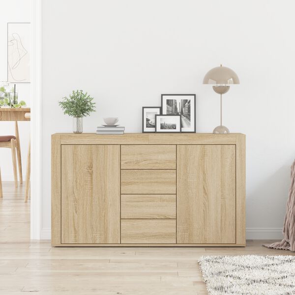 vidaXL Sideboard Sonoma Oak 120 x 36 x 69 cm Engineered Wood
