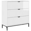 vidaXL Sideboard High Gloss White 79.5 x 33 x 82 cm Engineered Wood
