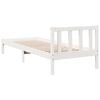 vidaXL Extra Long Bed Frame without Mattress White 80x210 cm Solid Wood Pine