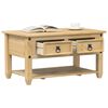 vidaXL Coffee Table with Drawers Corona 85x50x45 cm Solid Wood Pine
