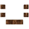 vidaXL 6 Piece TV Wall Units with LED Smoked Oak Engineered Wood