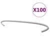 vidaXL Gabion Hooks 100 pcs Galvanised Steel 30 cm