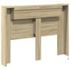 vidaXL Headboard Cabinet with LED Sonoma 140 x 16.5 x 103.5 cm