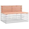 vidaXL Garden Bench with Gabion Basket Solid Wood Douglas