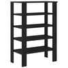 vidaXL Shoe Rack Black 61x32x87.5 cm Engineered Wood