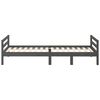 vidaXL Bed Frame without Mattress Grey 90x200 cm Solid Wood Pine