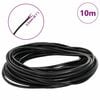 vidaXL Leather Cord Black &Oslash;2.5 mm x 10 m Leather