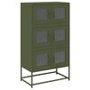 vidaXL Highboard Olive Green 68x39x123 cm Steel