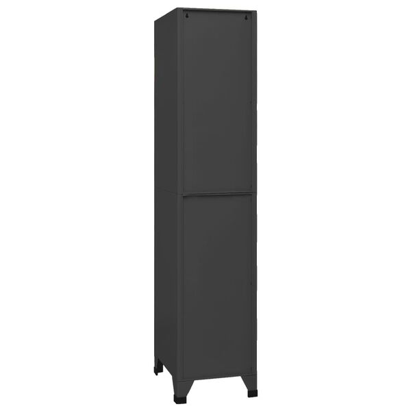 vidaXL Locker Cabinet Anthracite 38x45x180 cm Steel