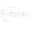 vidaXL Pull-out Sofa Bed Frame without Mattress White Metal 90x200 cm