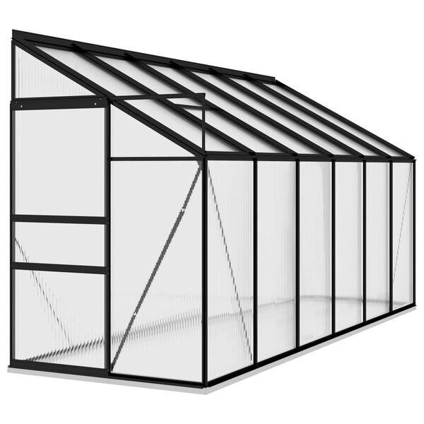 vidaXL Greenhouse Anthracite Aluminium 7.77 m&sup3;