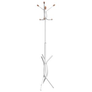 vidaXL Coat Stand White 176 cm Powder-coated Iron