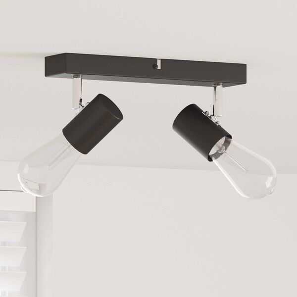 vidaXL Ceiling Spotlight Black 26 x 6.5 x 11.5 cm Steel
