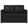 vidaXL Folding Sofa Bed Black 112 x 60 x 55 cm PVC