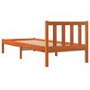 vidaXL Bed Frame without Mattress Wax Brown 75x190 cm Small Single Solid Wood Pine