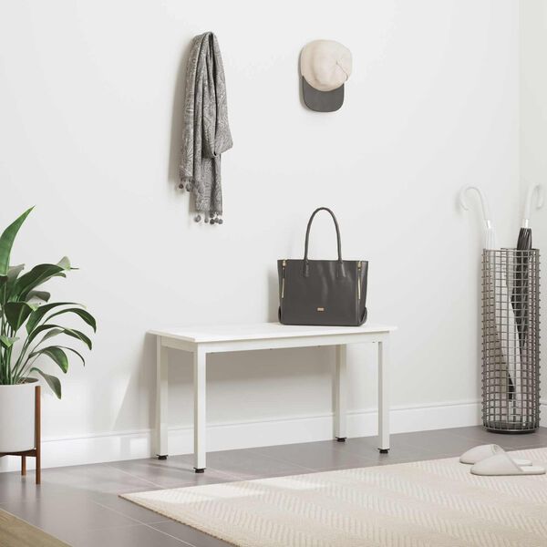 vidaXL Bench White 80 x 35 x 45 cm Solid Pine Wood