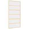 vidaXL Sliding Door Gold 102.5x205 cm Clear ESG Glass and Aluminium