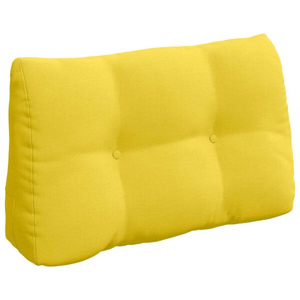 vidaXL Back Pillow Light Yellow 80 x 24 x 50 cm Fabric