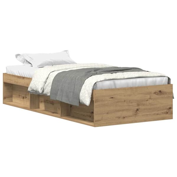 vidaXL Bed Frame without Mattress Artisan Oak 100x200cm Engineered Wood