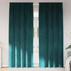 vidaXL Blackout Curtains 2 pcs Dark Green 140 x 225 cm Velvet