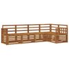 vidaXL Outdoor Sofa Set 5 pcs Natural Polyester