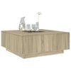vidaXL Coffee Table with Infinity LED Sonoma Oak 100x100x40 cm
