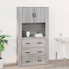 vidaXL Wall Cabinet Grey Sonoma 80x33x80 cm Engineered Wood
