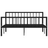 vidaXL Bed Frame without Mattress Black Metal 160x200 cm