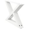 vidaXL Coffee Table Legs 2 pcs White 50x(30-31.3) cm Steel