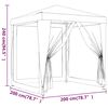 vidaXL Party Tent with 4 Mesh Sidewalls Anthracite 2x2 m HDPE