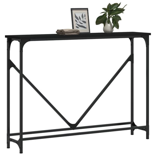 vidaXL Console Table Black 102x22.5x75 cm Engineered Wood