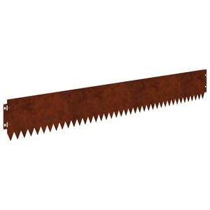 vidaXL Lawn Edging 30 pcs 103 x 15 cm Steel Rusty