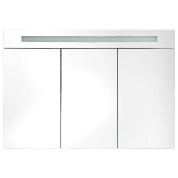vidaXL LED Bathroom Mirror Cabinet 88x13x62 cm