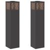 vidaXL Solar LED Pathway Light 2 pcs Warm White 18 x 18 x 80 cm