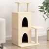 vidaXL Cat Tree with Sisal Scratching Posts Cream 97 cm