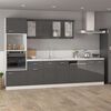 vidaXL Hanging Cabinet Lyon High Gloss Grey 39.5x31x60 cm Engineered Wood