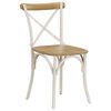 vidaXL Cross Chairs 4 pcs White Solid Mango Wood