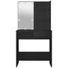 vidaXL Dressing Table with LED Black 74.5x40x141 cm