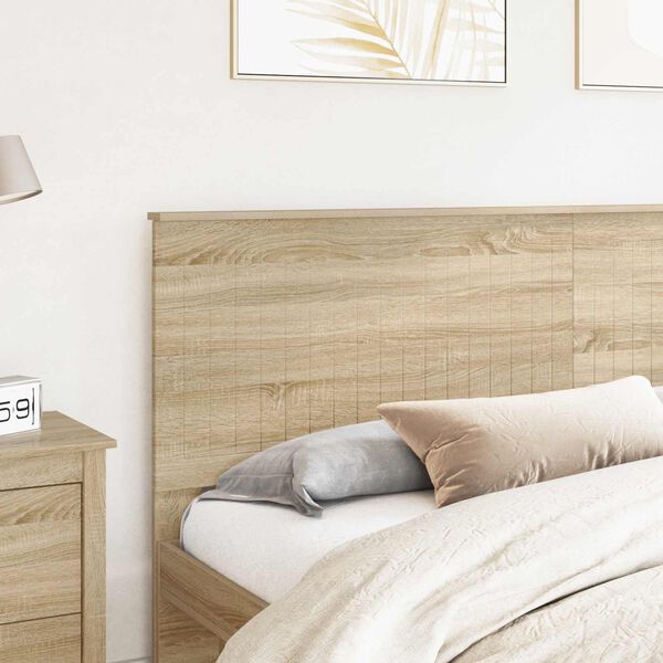 vidaXL Headboard with Headboard Sonoma Oak 200 cm Engineered wood