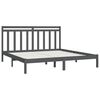 vidaXL Bed Frame without Mattress Grey 200x200 cm Solid Wood