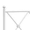 vidaXL Metal Bed Frame without Mattress with Footboard White 90x200cm