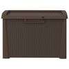 vidaXL Garden Storage Box Brown 125 L PP