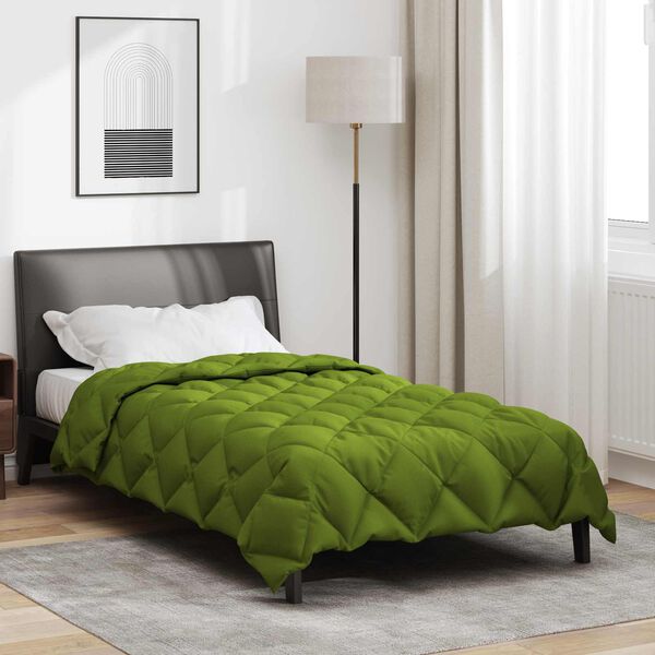 vidaXL Winter Duvet Green 220 x 155 cm Microfiber