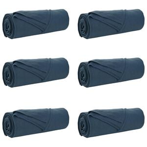 vidaXL Throw Blankets 6 pcs Navy Blue 350 x 270 cm 8.09 kg Fleece