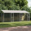 vidaXL Dog Cage Silver 600 x 200 x 256 cm Galvanised Steel