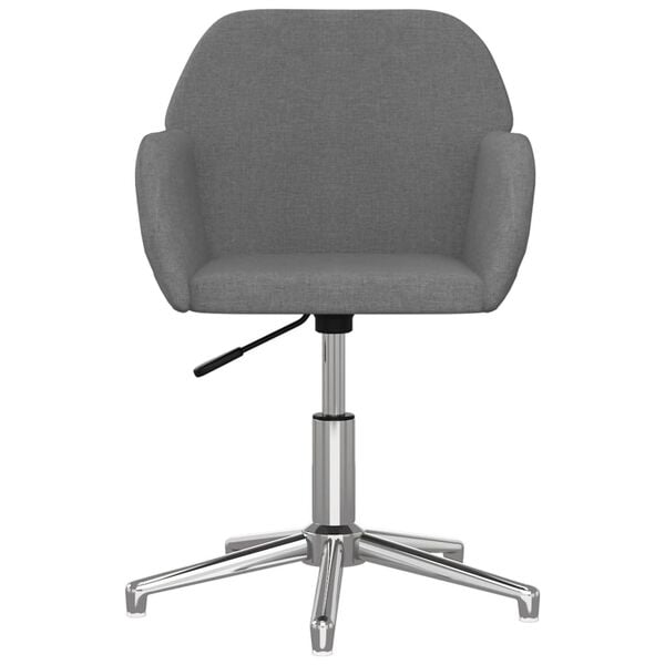 vidaXL Swivel Office Chair Light Grey Fabric