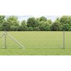 vidaXL Fence Post Silver 100 x 0.6 m (25 x 25 mm mesh) Steel