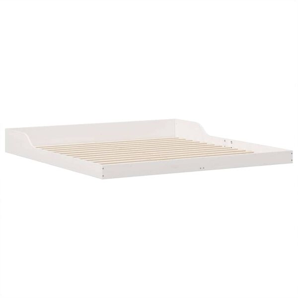 vidaXL Bed Frame White 180 x 220 cm Solid Pine Wood