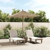 vidaXL Garden Parasol with Wooden Pole Taupe 198x198x231 cm